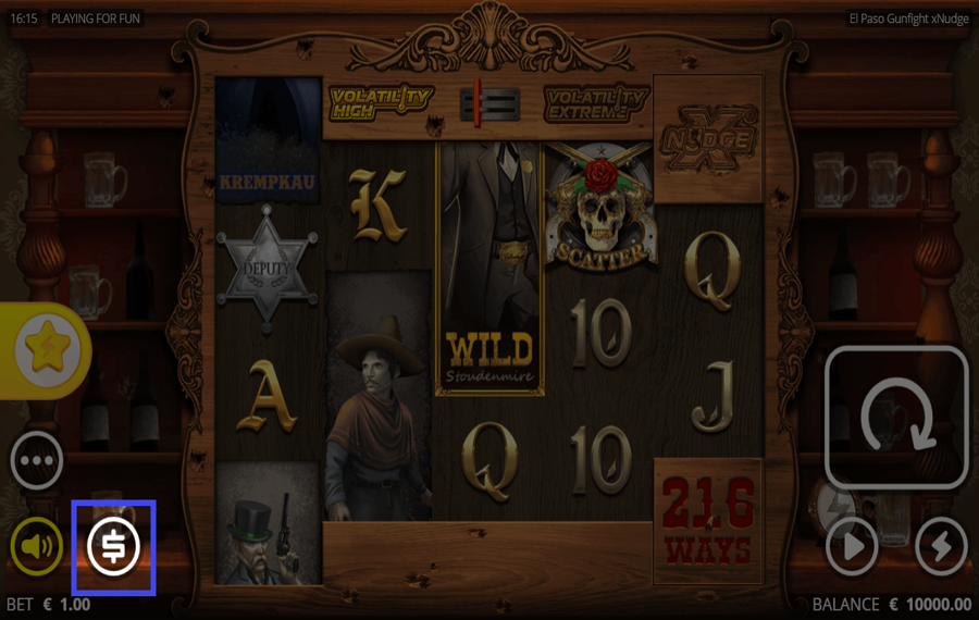 El Paso Gunfight xNudge Choose your bet amount