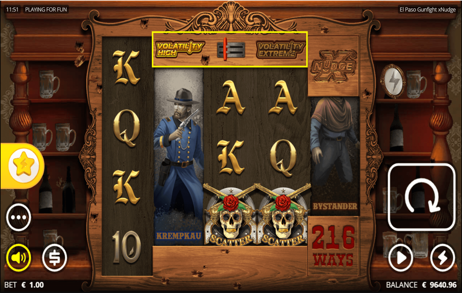El Paso Gunfight xNudge Set your volatility level