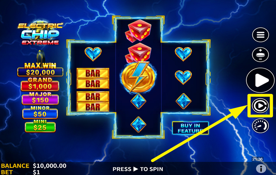 Electric Chip Extreme UTILIZZA LE SPIN AUTOMATIZZATE.