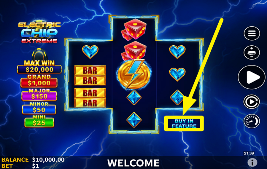Electric Chip Extreme ACQUISTA LA FUNZIONE BONUS.