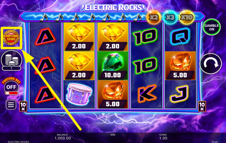 Electric Rocks ВКЛЮЧИТЕ ФОРТУННЫЕ ВРАЩЕНИЯ.