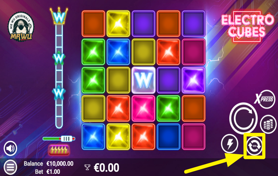 Electro Cubes AUTOMATISCHE SPINS VERWENDEN.