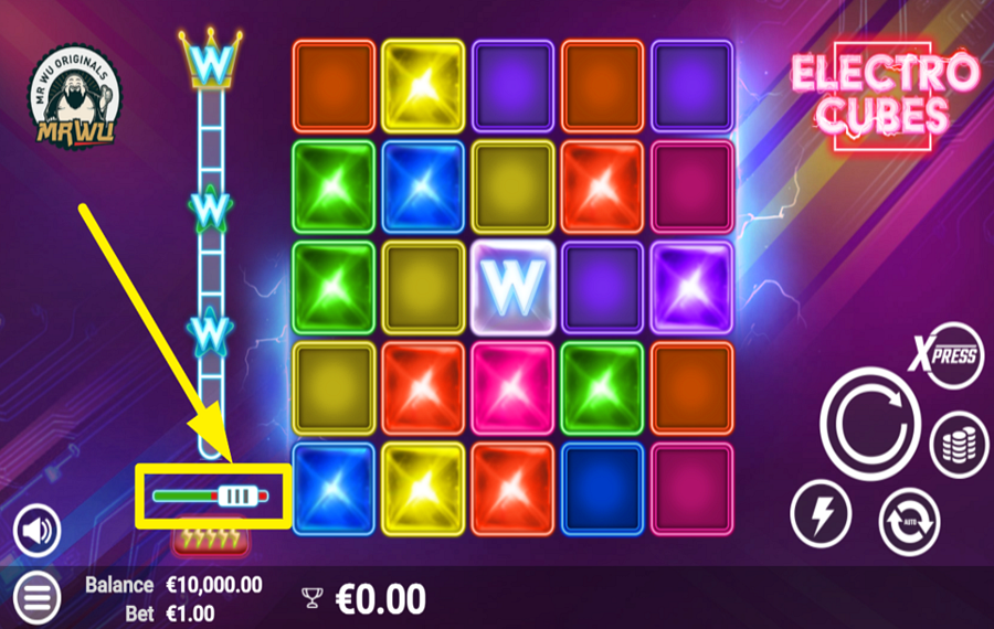 Electro Cubes VOLATILITÄTSLEVEL ANPASSEN.
