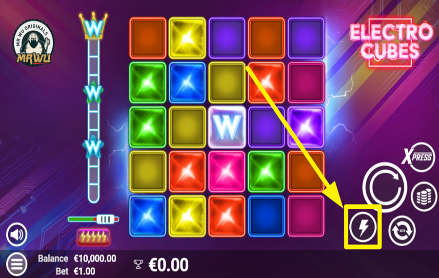 Electro Cubes BESCHLEUNIGE DAS SPIEL.