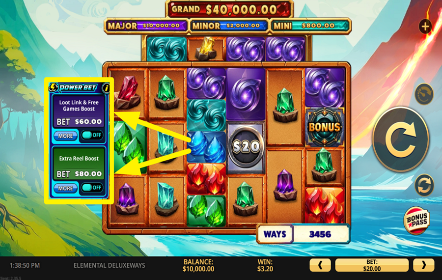 Elemental Deluxeways BOOST YOUR BET.