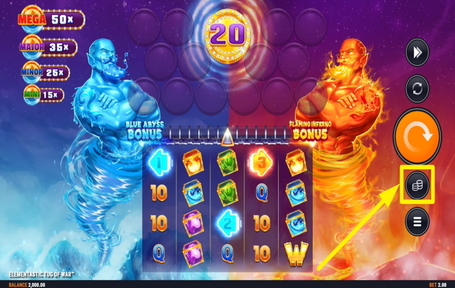 Elementastic Tug of War УСТАНОВИТЕ СВОЮ СТАВКУ.