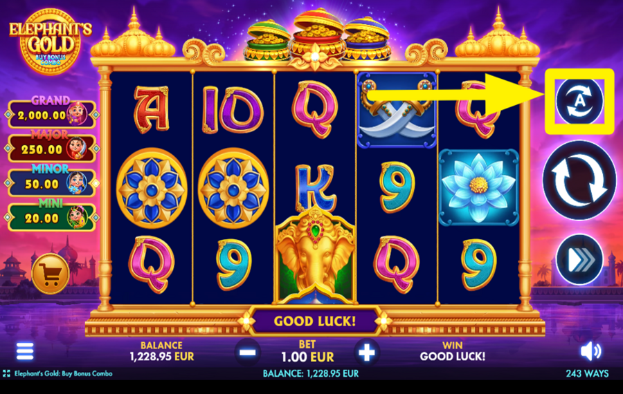 Elephants Gold Buy Bonus Combo EMPLOY THE AUTOMATIC SPIN.