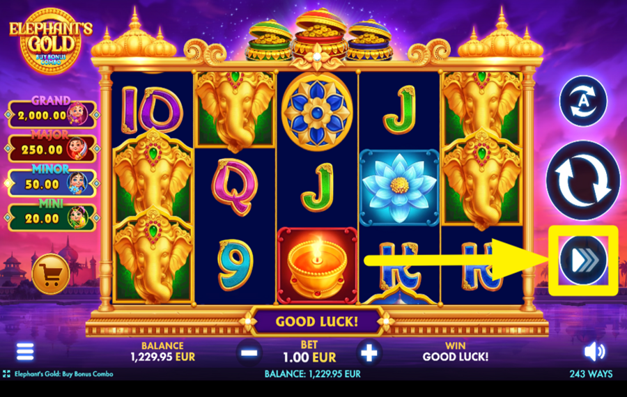 Elephants Gold Buy Bonus Combo QUICKEN THE GAME!