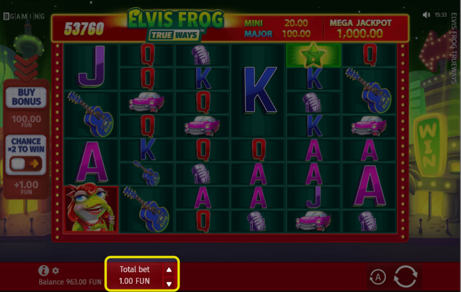 Elvis Frog Trueways Sélectionnez le pari