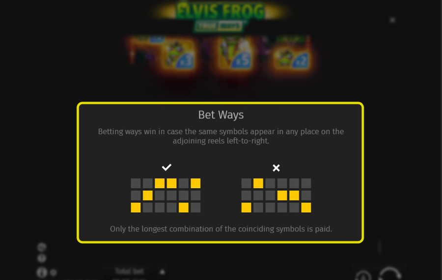 Elvis Frog Trueways Définir le nombre de lignes de paiement