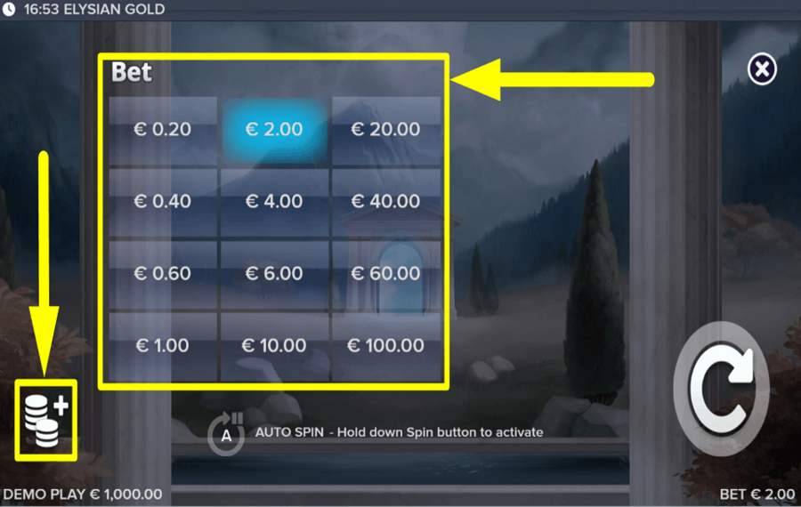 Elysian Gold SELEZIONA IL PALO.