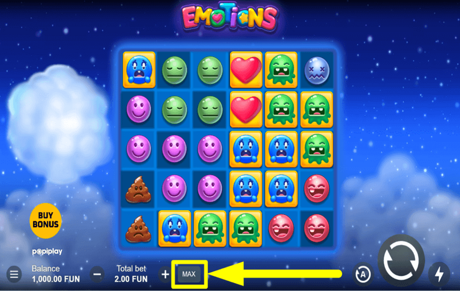 Emotions APUESTA LA CANTIDAD MÁS ALTA.