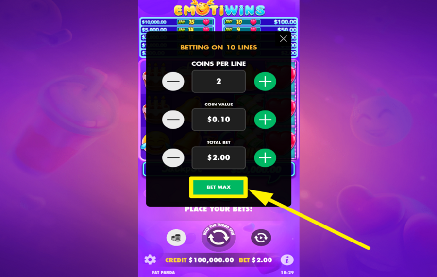 Emotiwins ESTABLISH THE HIGHEST STAKE LIMIT.