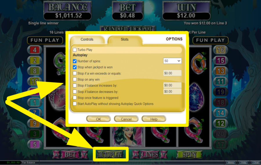 Enchanted Garden ACTIVER LA JEU AUTOMATIQUE.