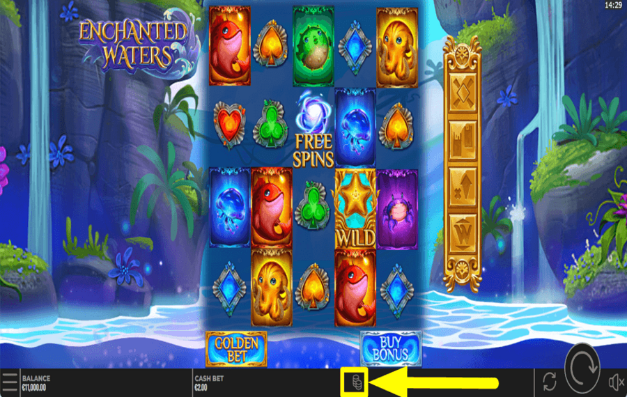 Enchanted Waters ВЫБЕРИТЕ СУММУ СТАВКИ.