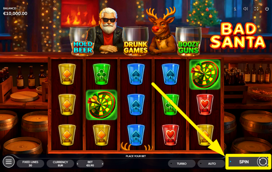 Endorphina Bad Santa SPIN TO WIN!