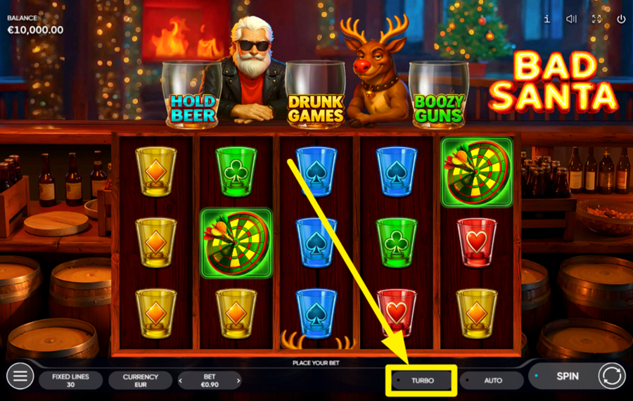 Endorphina Bad Santa MAXIMIZE THE SPEED.