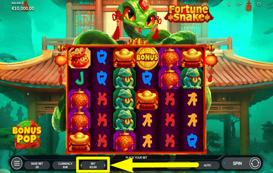 Endorphina Fortune Snake ASSIGN THE WAGER.