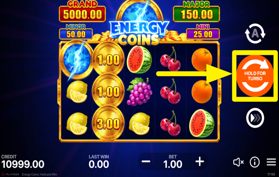 Energy Coins Hold and Win GIRA PER VINCERE!
