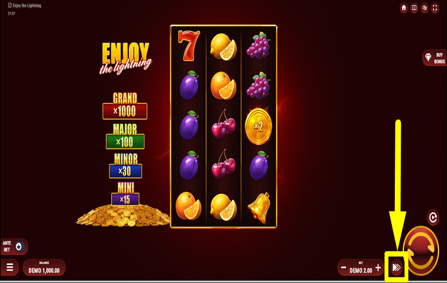 Enjoy the Lightning ACCÉLÉREZ LE JEU.