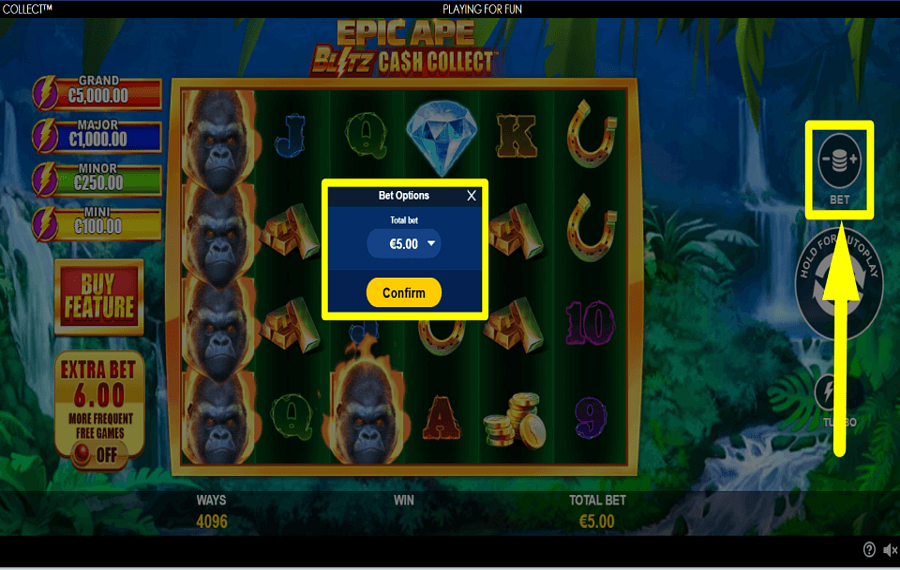 Epic Ape Blitz Cash DETERMINA TU APUESTA.