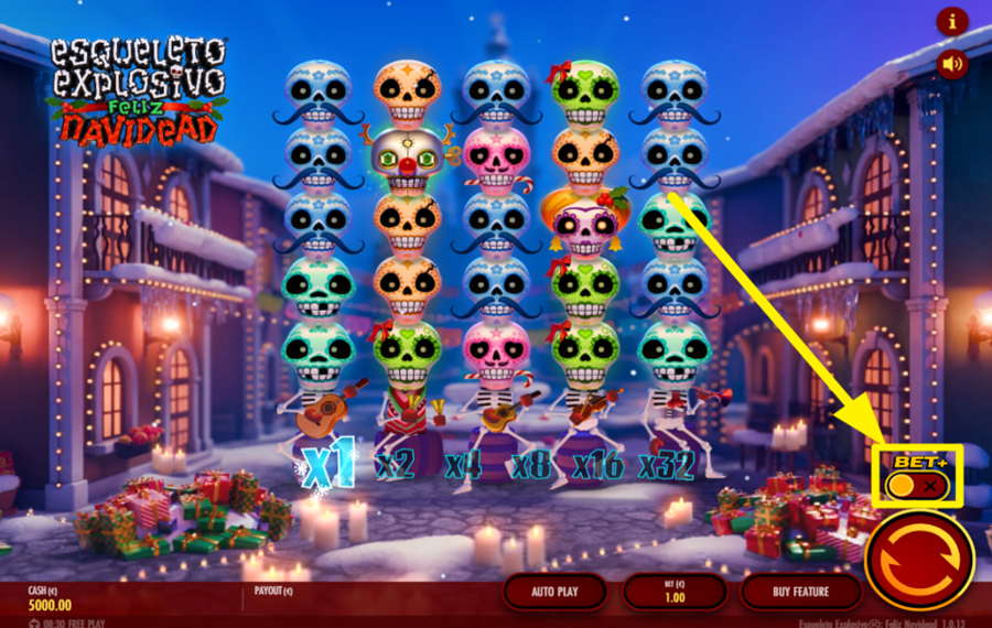 Esqueleto Explosivo Feliz Navidead ВОСПОЛЬЗУЙТЕСЬ ВОЗМОЖНОСТЬЮ ПОВЫШЕНИЯ СТАВКИ.
