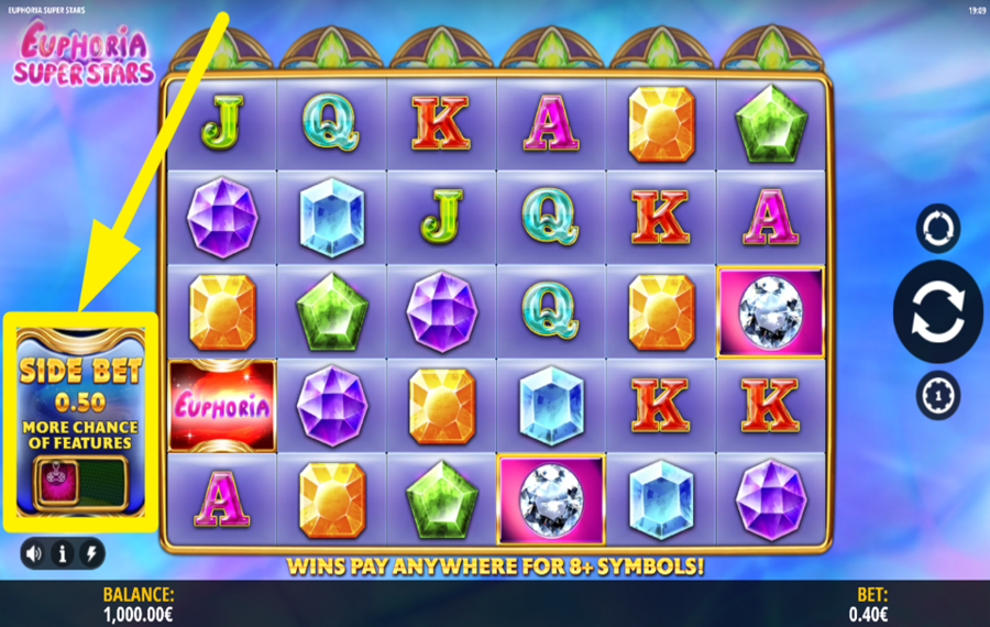 Euphoria Super Stars ВКЛЮЧИТЕ ПОБОЧНУЮ СТАВКУ.