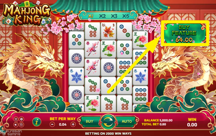 Eurasian Gaming Mahjong King BUY THE BONUS GAME.