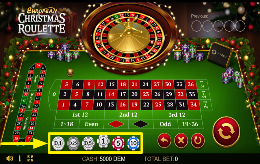 European Christmas Roulette SELECCIONA TU APUESTA.