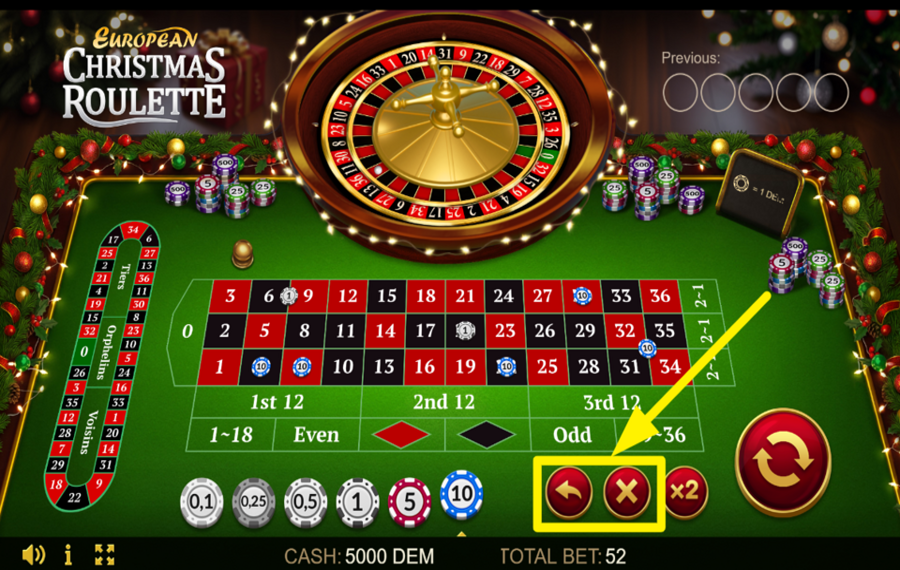 European Christmas Roulette DESHAGA O BORRE SUS APUESTAS.