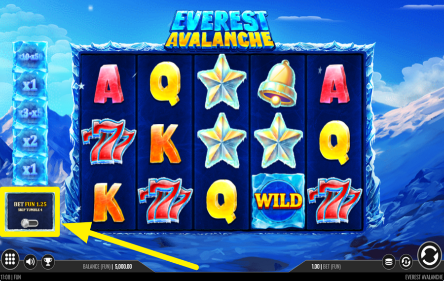 Everest Avalanche ACTIVATE THE BONUS BET.