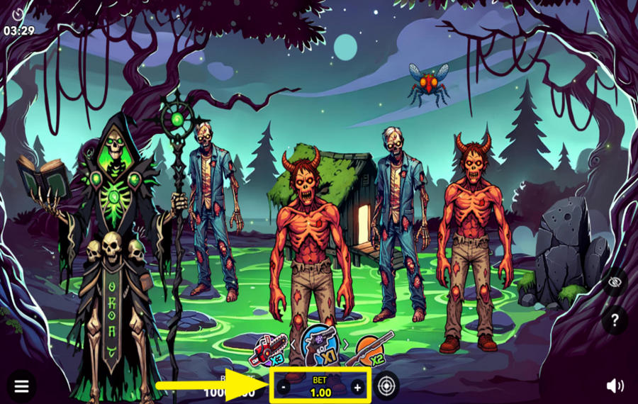 Evil Bet Shoot Them All ИЗМЕНИТЕ СУММУ СТАВКИ.