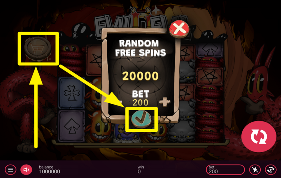 Evil Devil GRAB FREE SPINS.