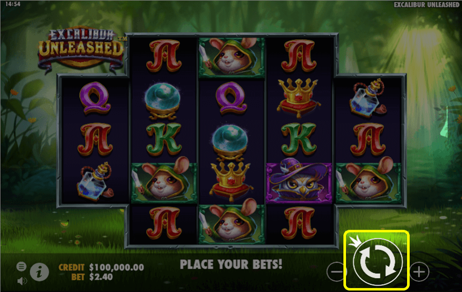 Excalibur Unleashed Spin and win!