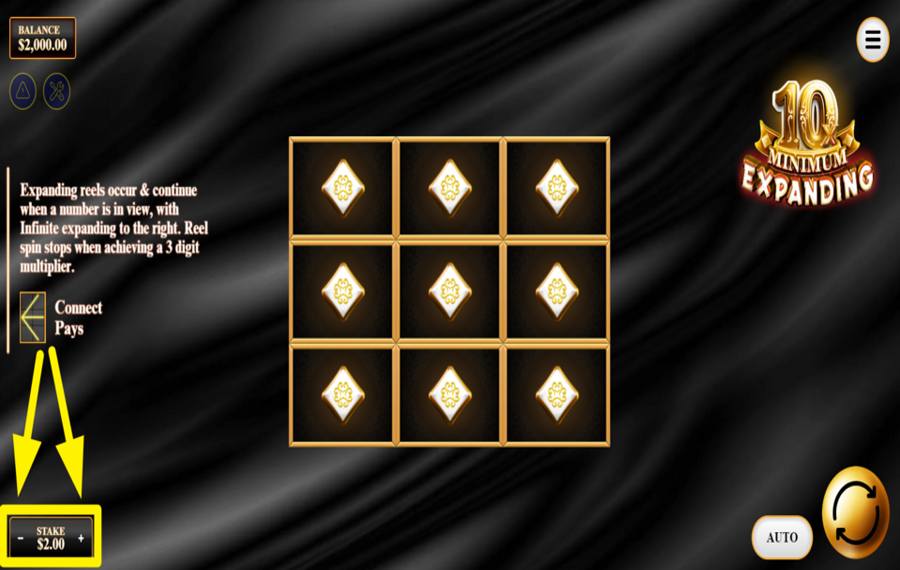 Expanding 10x Minimum ВЫБЕРИТЕ СУММУ СТАВКИ.