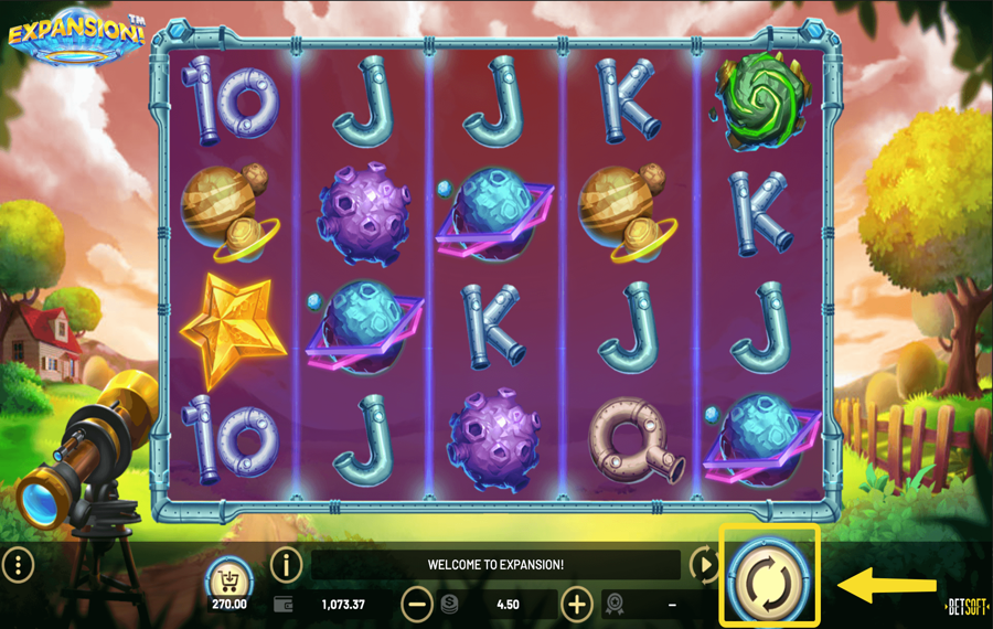 Expansion Appuyez sur le bouton de rotation