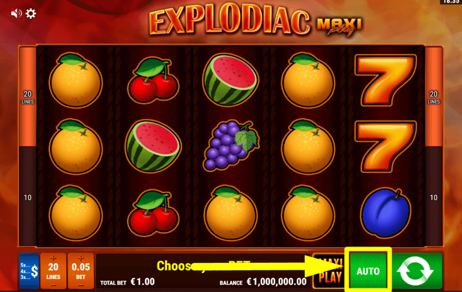 Explodiac PERMITIR GIROS AUTOMÁTICOS.