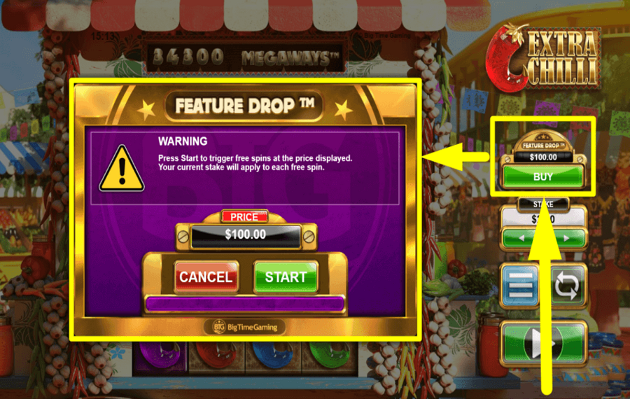Extra Chilli Megaways COMPRAR CARACTERÍSTICAS ESPECIALES.