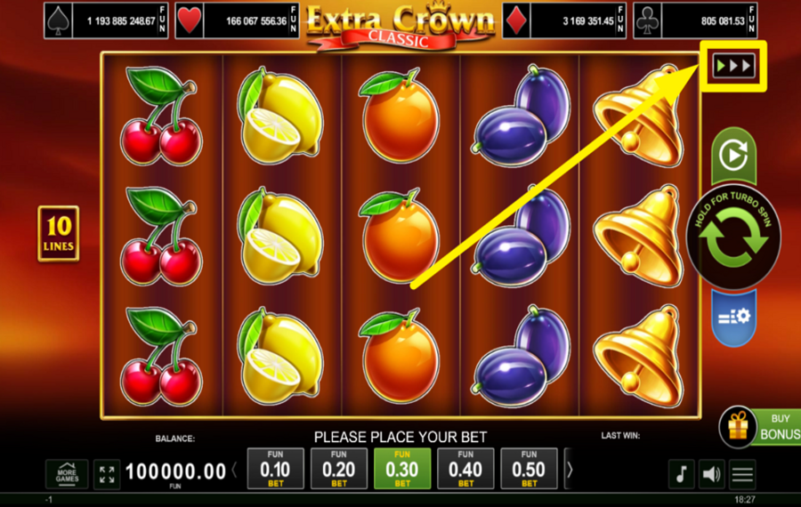 Extra Crown Classic Buy Bonus AUMENTA LA VELOCIDAD.