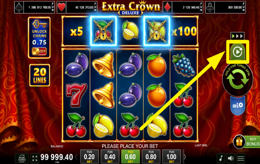 Extra Crown Deluxe ACTIVADOR DE JUEGO AUTOMÁTICO.