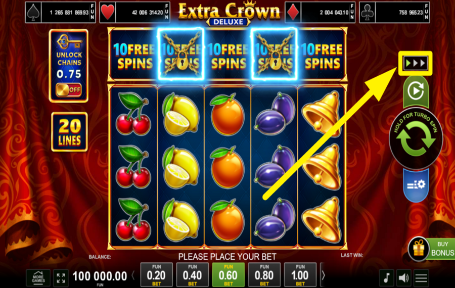 Extra Crown Deluxe MAXIMIZAR LA VELOCIDAD.