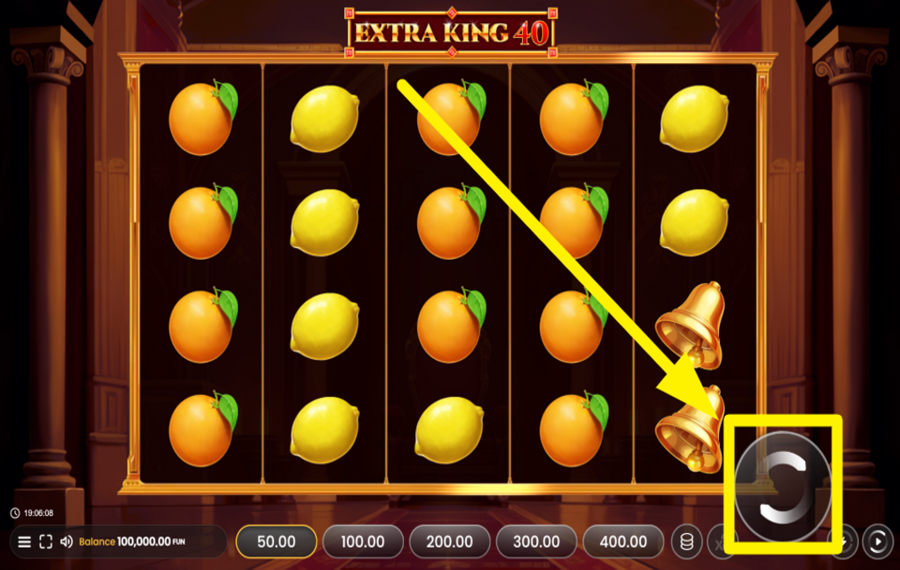 Extra King 40 DREHEN SIE DIE ROLLEN.