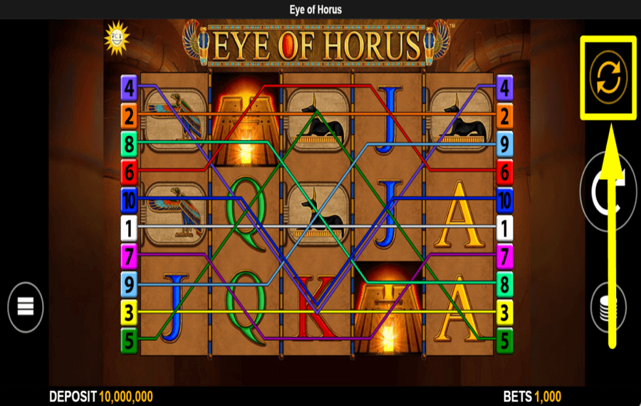 Eye of Horus STARTEN SIE AUTOMATISCHE SPINS.