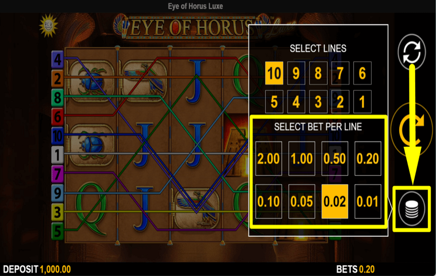 Eye of Horus Luxe WEISEN SIE IHREN EINSATZ ZU.