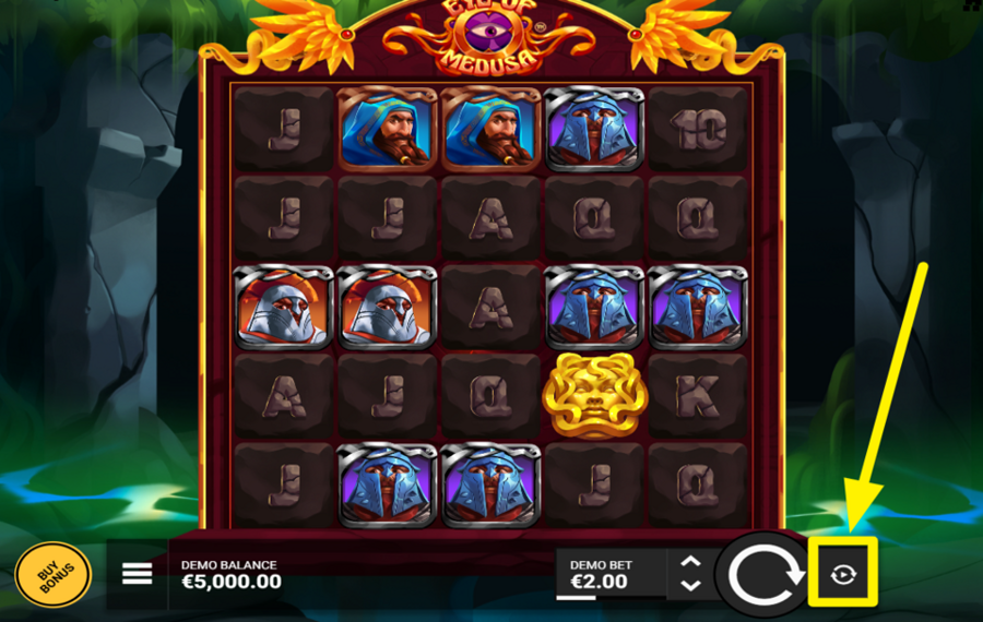 Eye of Medusa ACTIVATE AUTOMATIC PLAY.