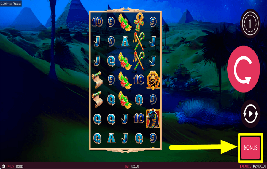 Eye of Pharaoh RISCOPRI IL BONUS.