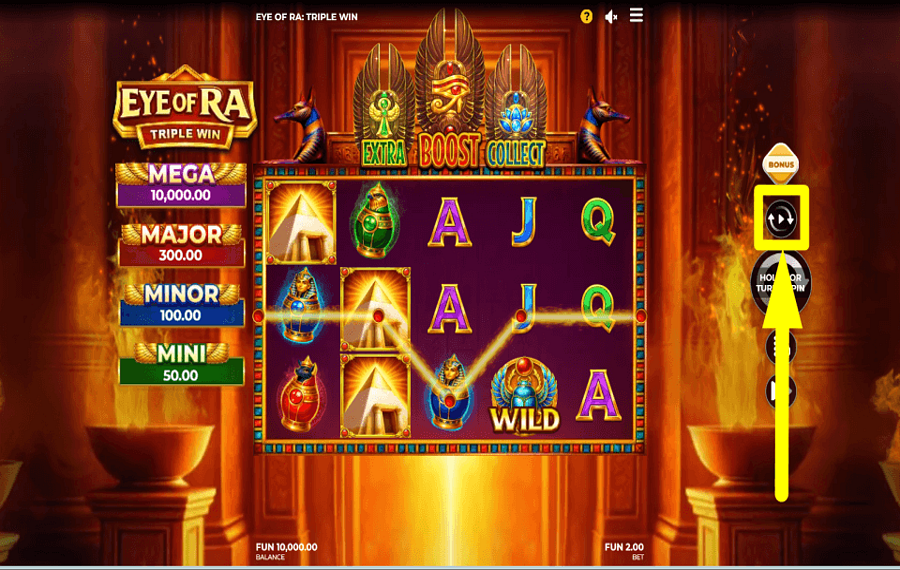 Eye of Ra Triple Win РАССМОТРИТЕ ВОЗМОЖНОСТЬ ВКЛЮЧЕНИЯ АВТОИГРА.