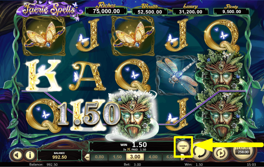 Faerie Spells Setzen Sie Ihre Gewinne ein.