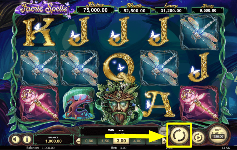 Faerie Spells STARTE DAS SPIEL.