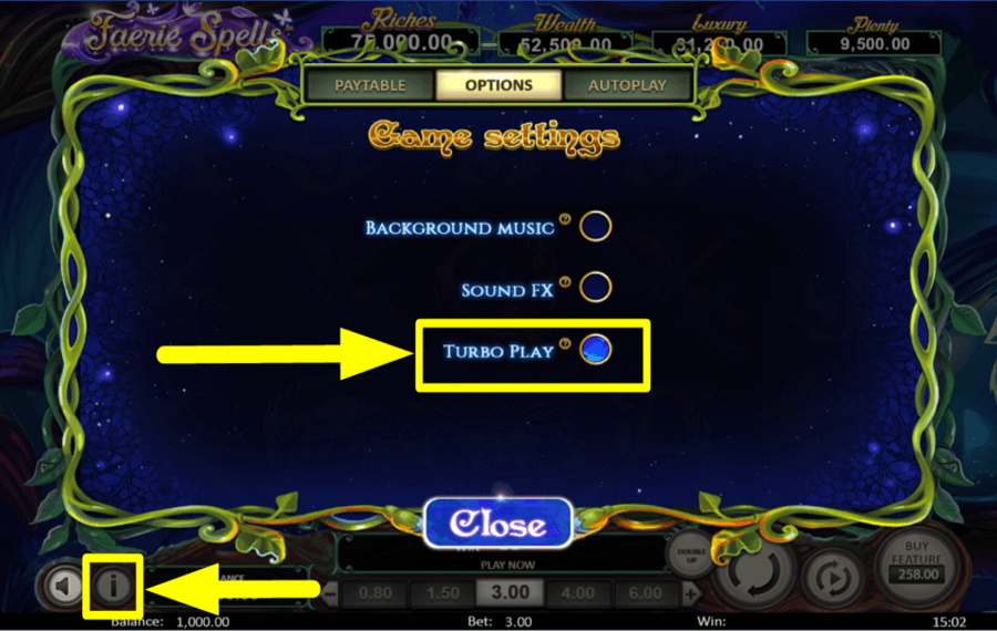 Faerie Spells BESCHLEUNIGEN SIE DAS SPIEL.